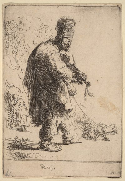 盲目のフィドル奏者 作： Rembrandt van Rijn
