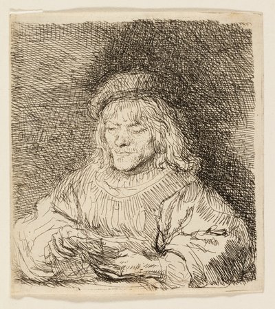 カードプレーヤー 作： Rembrandt van Rijn