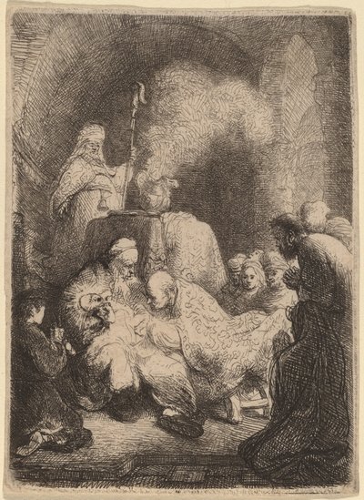割礼：小皿 作： Rembrandt van Rijn