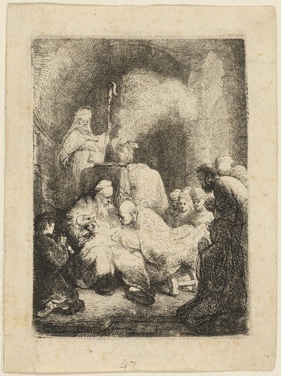 割礼：小皿 作： Rembrandt van Rijn