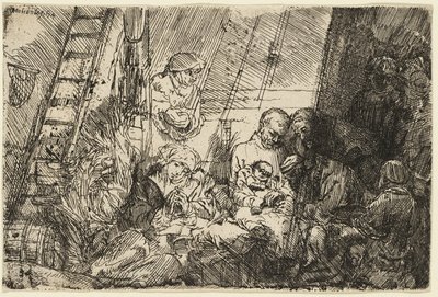 厩舎での割礼 作： Rembrandt van Rijn