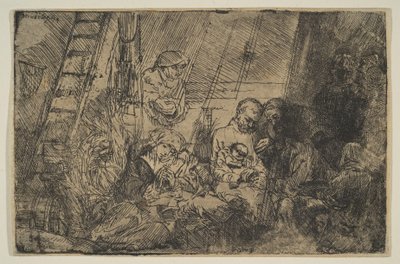 厩舎での割礼、1654年。 作： Rembrandt van Rijn