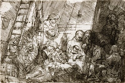 馬小屋の割礼、1654 作： Rembrandt van Rijn