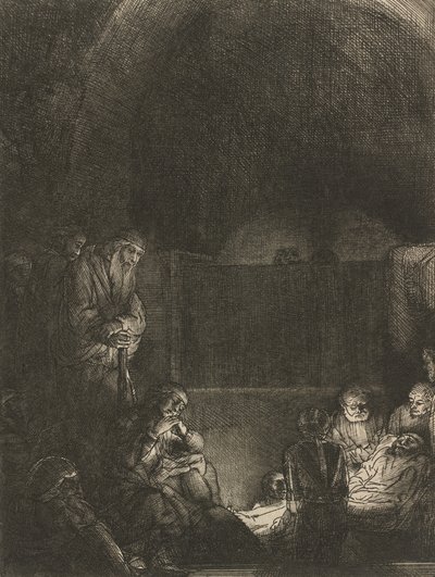 埋葬、c。 1654年。 作： Rembrandt van Rijn