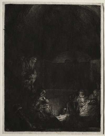 墓、c。 1654年。 作： Rembrandt van Rijn