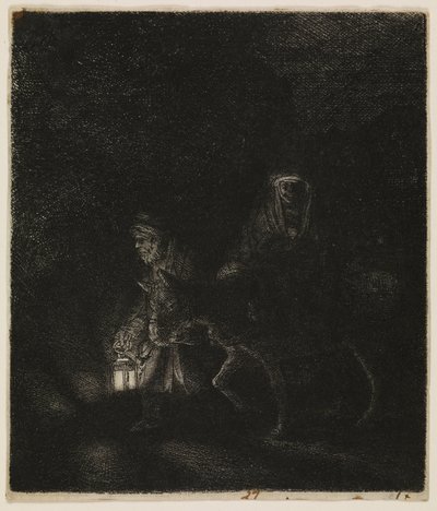 「エジプトへの逃避行」（夜想曲） 作： Rembrandt van Rijn