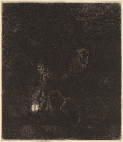 エジプトへの逃避 作： Rembrandt van Rijn