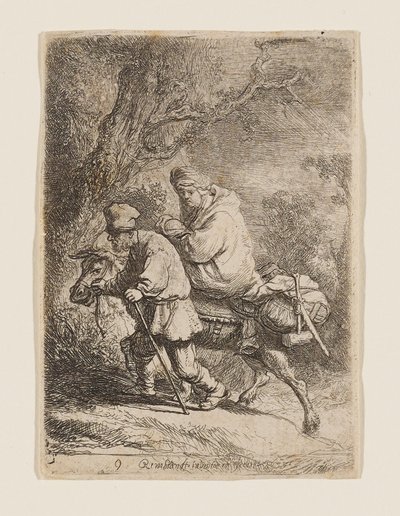 エジプトへの逃避行 作： Rembrandt van Rijn