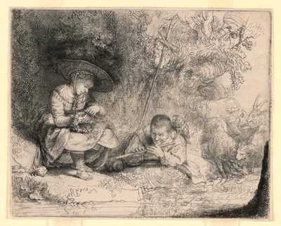 フルート奏者 作： Rembrandt van Rijn