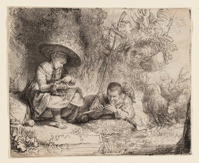 フルート奏者 作： Rembrandt van Rijn