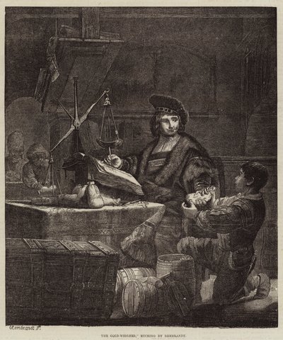 ゴールド秤 作： Rembrandt van Rijn