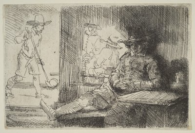 ゴルフプレーヤー、1654年。 作： Rembrandt van Rijn