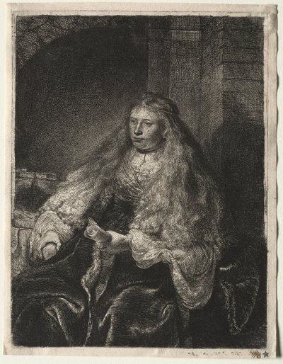 偉大なユダヤ人の花嫁、1634年。 作： Rembrandt van Rijn