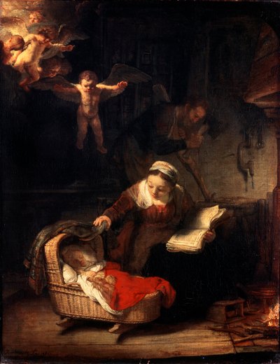 聖家族、1645年。 作： Rembrandt van Rijn