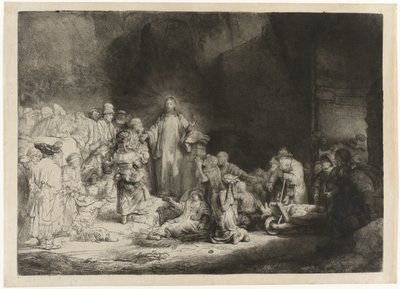 百ギルダープリント 作： Rembrandt van Rijn
