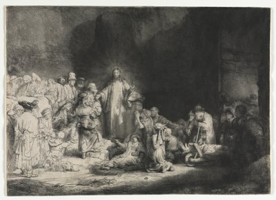 100ギルダープリント、c。 1649 作： Rembrandt van Rijn