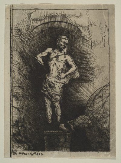 ネブカドネザルによって見られた像、1655年。 作： Rembrandt van Rijn