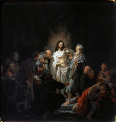 聖トーマスの信仰、1634年。 作： Rembrandt van Rijn