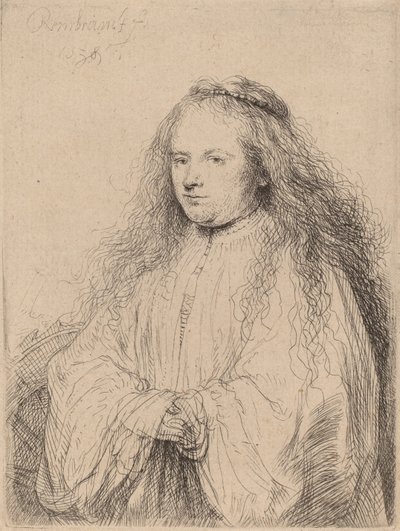 リトルユダヤ人の花嫁（Saintia as Saint Catherine）、1638 作： Rembrandt van Rijn