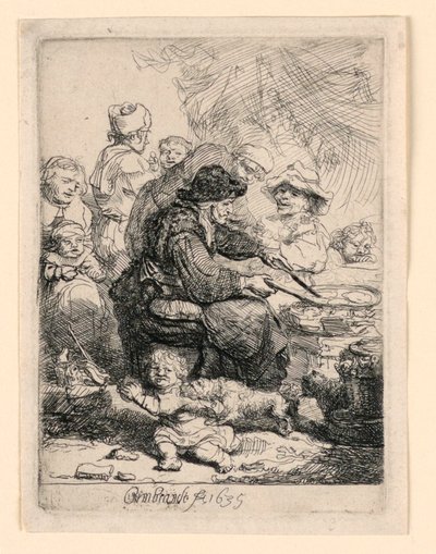 パンケーキウーマン 作： Rembrandt van Rijn