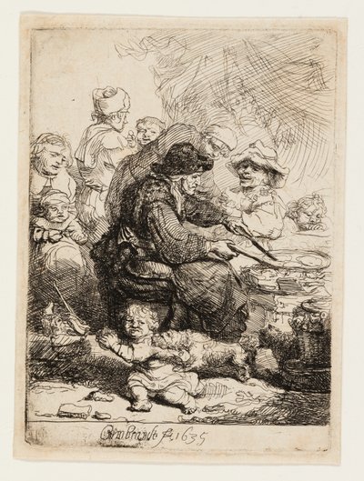パンケーキウーマン 作： Rembrandt van Rijn