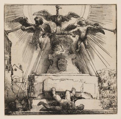 フェニックスまたは倒された像 作： Rembrandt van Rijn