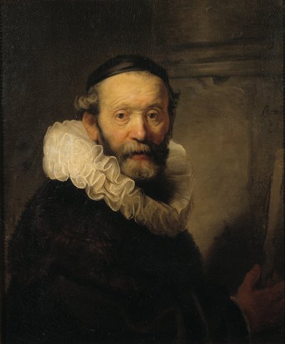 説教者ヨハネスウッテンボゲージ、1633年頃 作： Rembrandt van Rijn