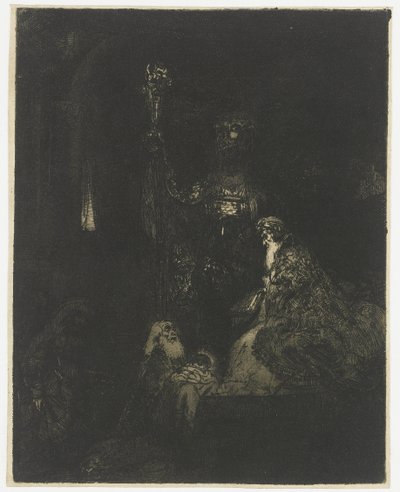 神殿でのプレゼンテーション 暗い方法で寺院でのプレゼンテーション 作： Rembrandt van Rijn