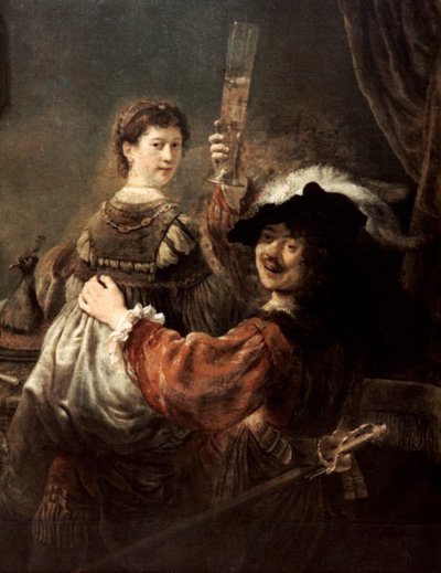 酒場のレンブラントとサスキアの放蕩息子、c1635。 作： Rembrandt van Rijn
