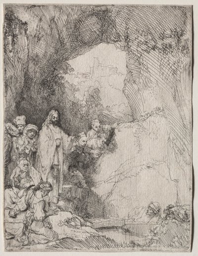 ラザロの復活：小皿 作： Rembrandt van Rijn