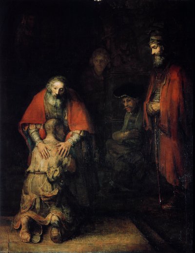放蕩息子の復活、c1668 作： Rembrandt van Rijn