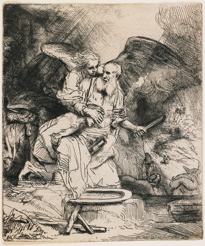 イサクの犠牲 作： Rembrandt van Rijn