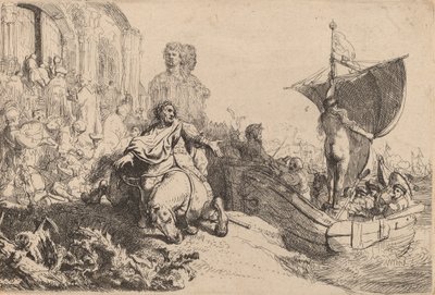 幸運の船、1633年。 作： Rembrandt van Rijn