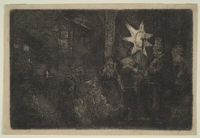 スターオブキングス：ナイトピース、ca。 1651年。 作： Rembrandt van Rijn