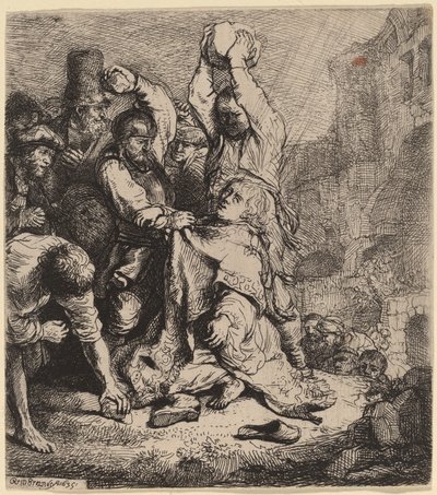 聖ステパノの投石 作： Rembrandt van Rijn
