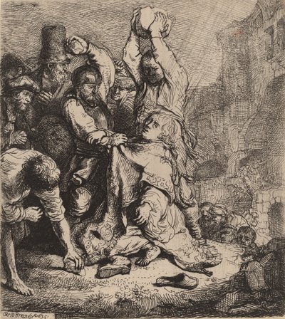 聖ステパノの投石、1635年。 作： Rembrandt van Rijn