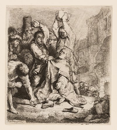 聖ステパノの投石 作： Rembrandt van Rijn