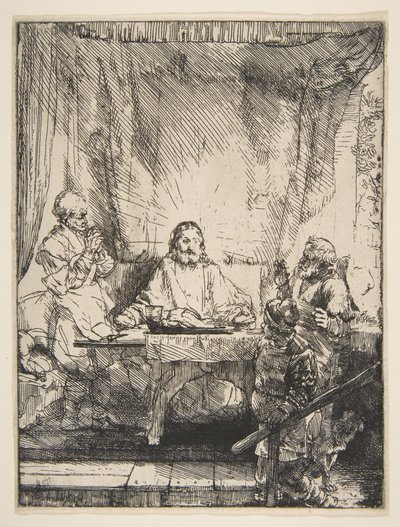 エマオの晩餐、1654年。 作： Rembrandt van Rijn