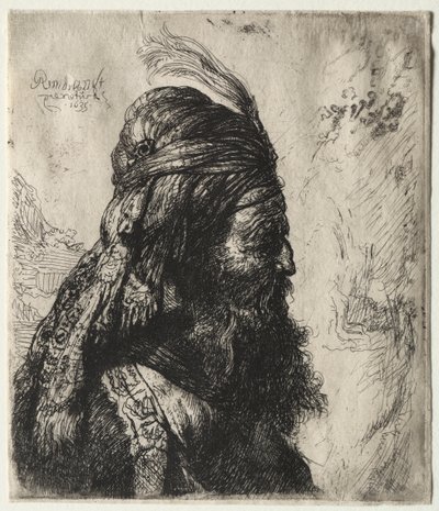 第三の東洋の頭 作： Rembrandt van Rijn