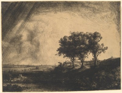 三本の木 作： Rembrandt van Rijn