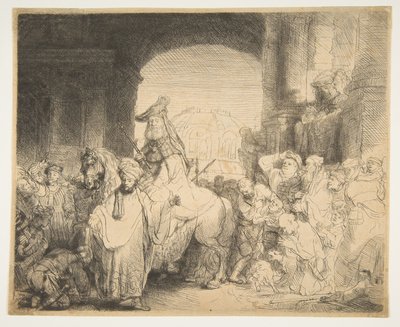 モルデカイの勝利、ca。 1641年。 作： Rembrandt van Rijn