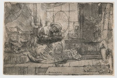 聖母子と猫と蛇 聖母子と猫と蛇 作： Rembrandt van Rijn