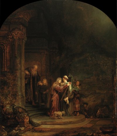 面会、1640 作： Rembrandt van Rijn