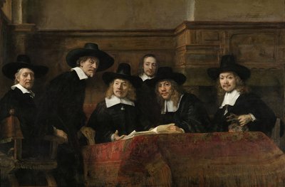 アムステルダムドレイパーズギルドの監視員、「シンジクス」として知られる1662 作： Rembrandt van Rijn