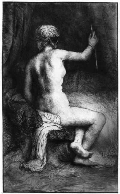 矢を持つ女 作： Rembrandt van Rijn