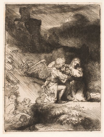園での苦悩 作： Rembrandt van Rijn