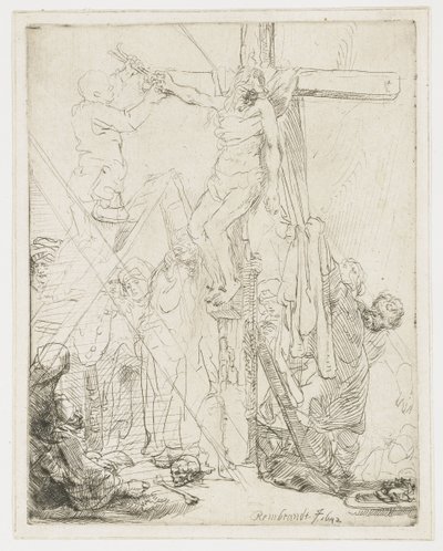 十字架からの降下: スケッチ 作： Rembrandt van Rijn