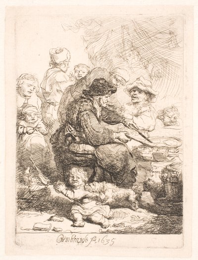 パンケーキの女 作： Rembrandt van Rijn