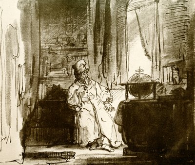 哲学者 作： Rembrandt van Rijn