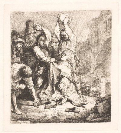 S.スティーブンの石打ち 作： Rembrandt van Rijn